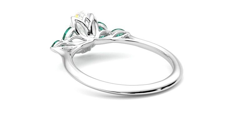 Taylor & Hart Tamora Oval Engagement Ring 360 degree image 17