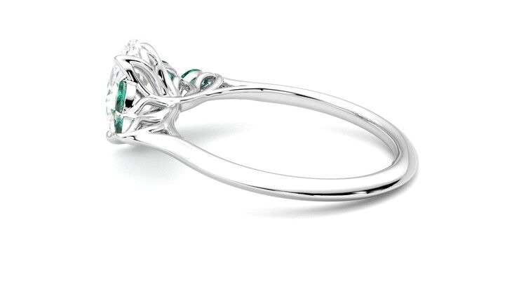 Taylor & Hart Tamora Oval Engagement Ring 360 degree image 19