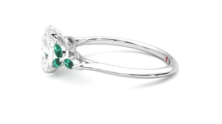 Taylor & Hart Tamora Oval Engagement Ring 360 degree image 21