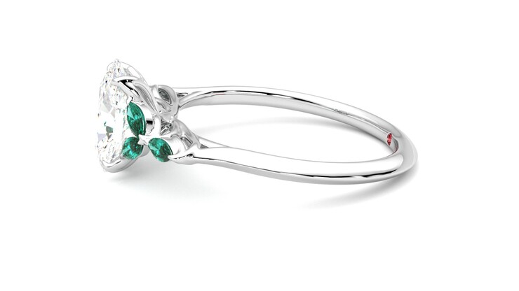 Taylor & Hart Tamora Oval Engagement Ring 360 degree image 21