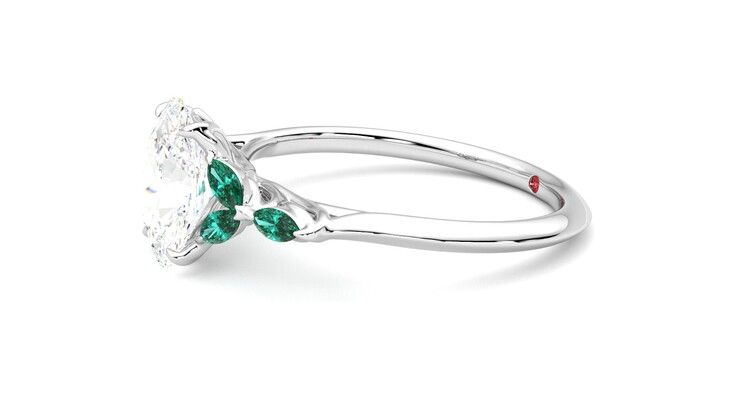 Taylor & Hart Tamora Oval Engagement Ring 360 degree image 22