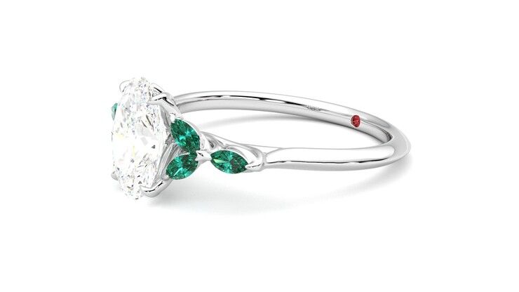 Taylor & Hart Tamora Oval Engagement Ring 360 degree image 23
