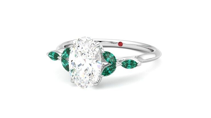 Taylor & Hart Tamora Oval Engagement Ring 360 degree image 26