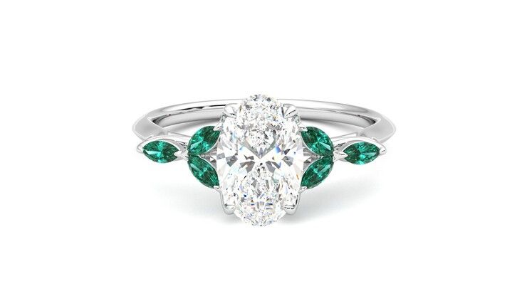 Taylor & Hart Tamora Oval Engagement Ring 360 degree image 29
