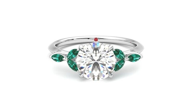 Taylor & Hart Tamora Round Engagement Ring 360 degree image 0