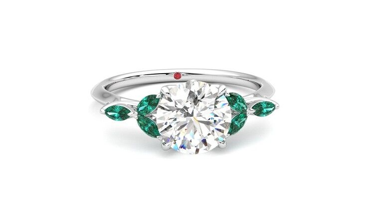 Taylor & Hart Tamora Round Engagement Ring 360 degree image 2