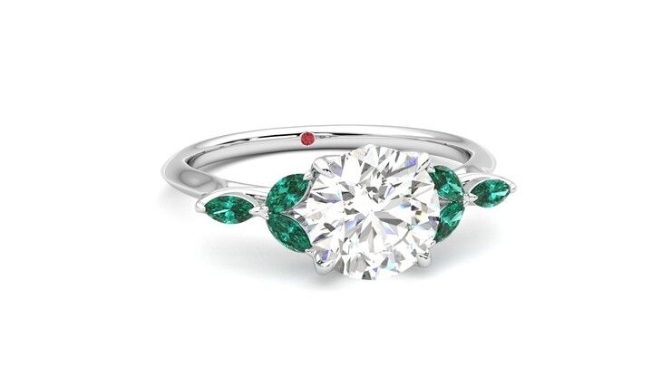 Taylor & Hart Tamora Round Engagement Ring 360 degree image 3