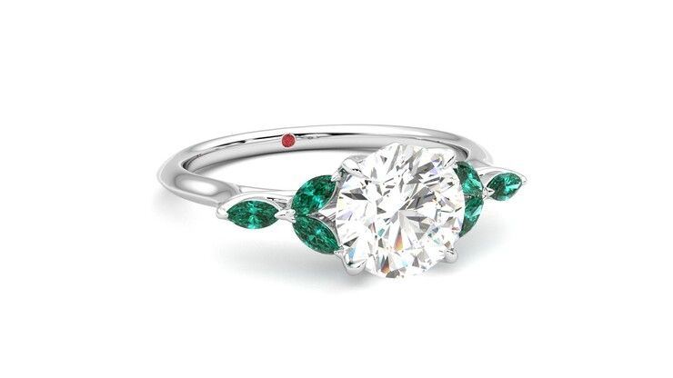 Taylor & Hart Tamora Round Engagement Ring 360 degree image 4