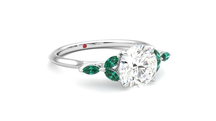 Taylor & Hart Tamora Round Engagement Ring 360 degree image 5