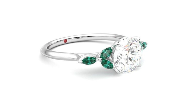 Taylor & Hart Tamora Round Engagement Ring 360 degree image 6