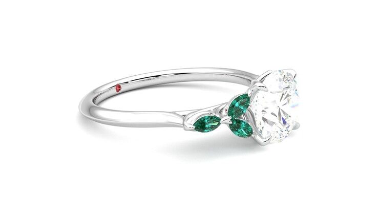 Taylor & Hart Tamora Round Engagement Ring 360 degree image 7
