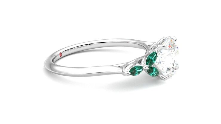 Taylor & Hart Tamora Round Engagement Ring 360 degree image 8