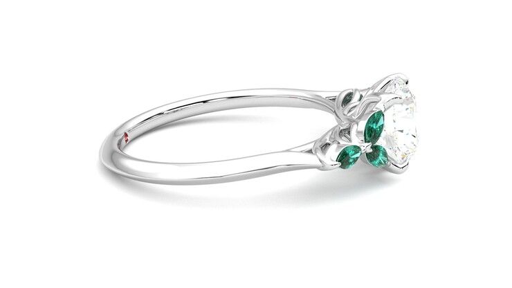 Taylor & Hart Tamora Round Engagement Ring 360 degree image 9