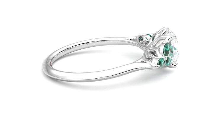 Taylor & Hart Tamora Round Engagement Ring 360 degree image 10