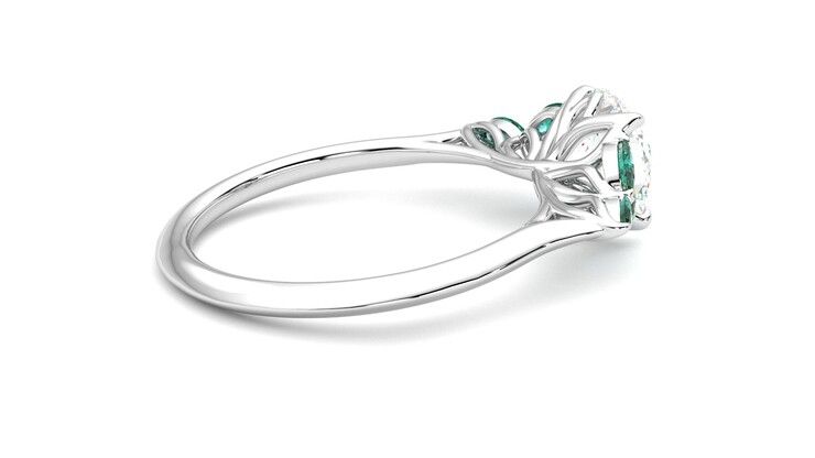 Taylor & Hart Tamora Round Engagement Ring 360 degree image 11