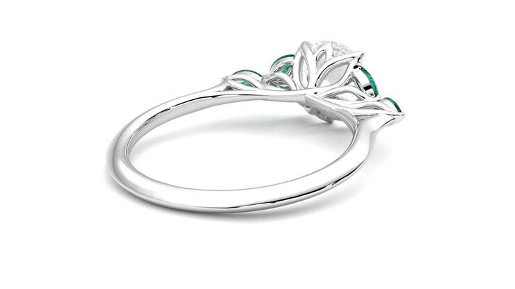 Taylor & Hart Tamora Round Engagement Ring 360 degree image 13