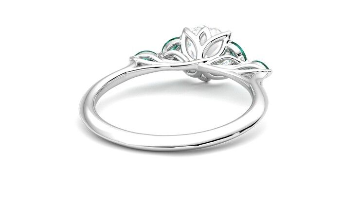 Taylor & Hart Tamora Round Engagement Ring 360 degree image 14