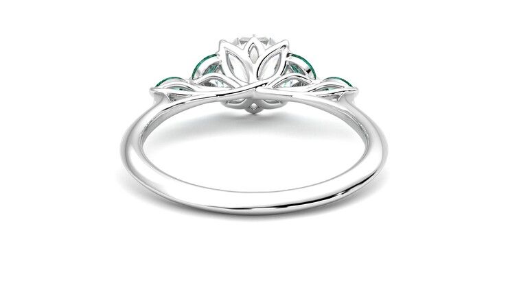 Taylor & Hart Tamora Round Engagement Ring 360 degree image 15