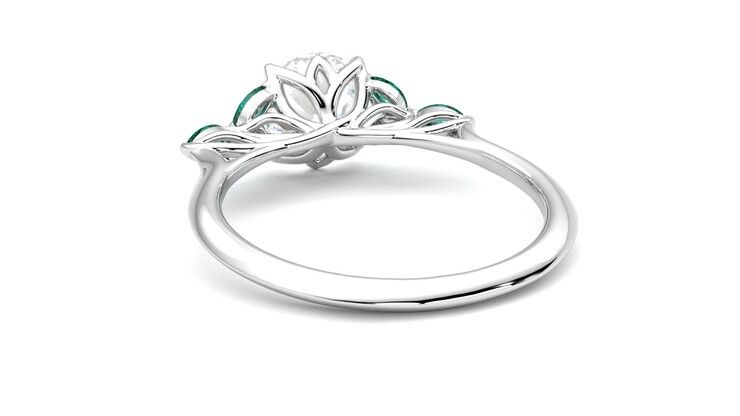 Taylor & Hart Tamora Round Engagement Ring 360 degree image 16