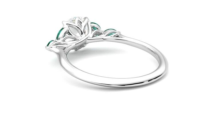 Taylor & Hart Tamora Round Engagement Ring 360 degree image 17