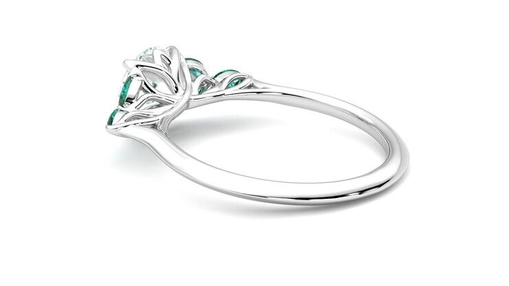 Taylor & Hart Tamora Round Engagement Ring 360 degree image 18