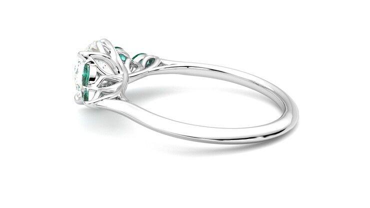 Taylor & Hart Tamora Round Engagement Ring 360 degree image 19