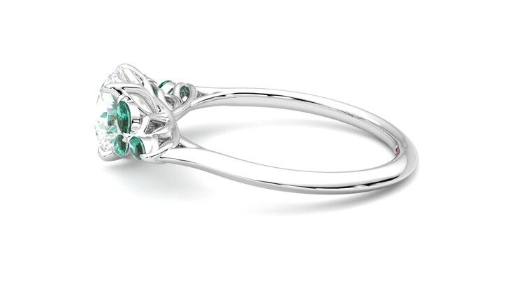 Taylor & Hart Tamora Round Engagement Ring 360 degree image 20
