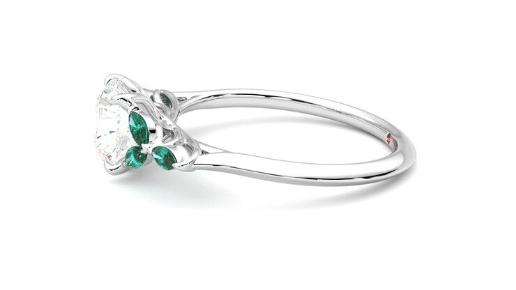 Taylor & Hart Tamora Round Engagement Ring 360 degree image 21
