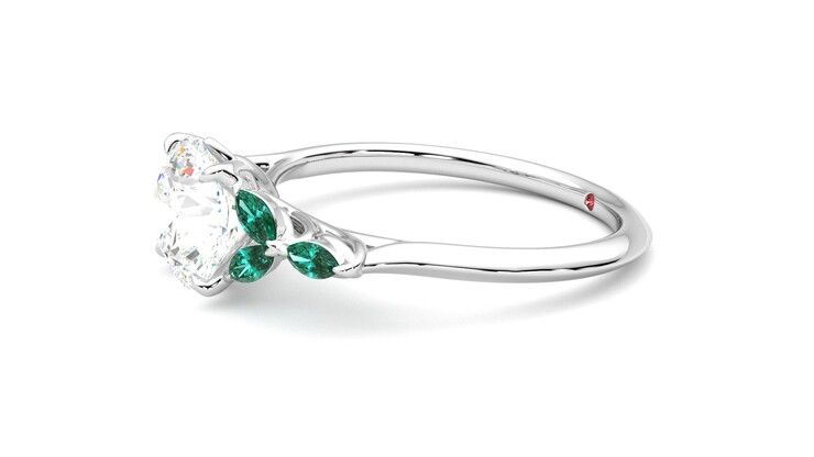 Taylor & Hart Tamora Round Engagement Ring 360 degree image 22