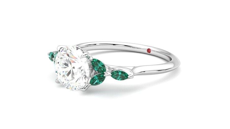 Taylor & Hart Tamora Round Engagement Ring 360 degree image 24