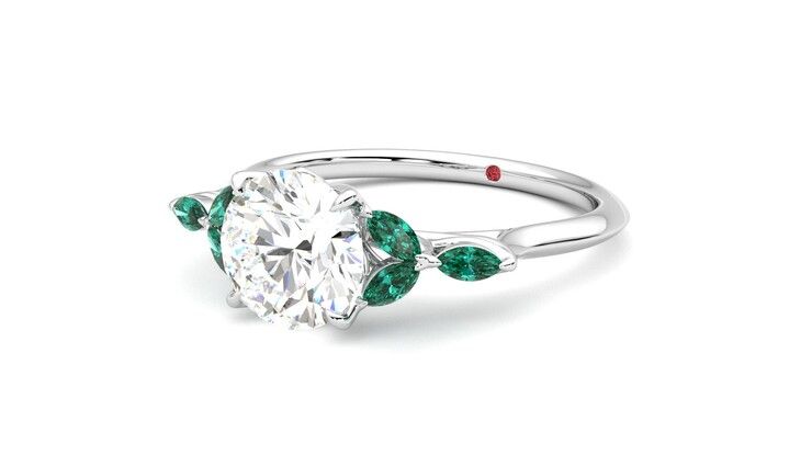 Taylor & Hart Tamora Round Engagement Ring 360 degree image 25