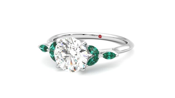 Taylor & Hart Tamora Round Engagement Ring 360 degree image 26