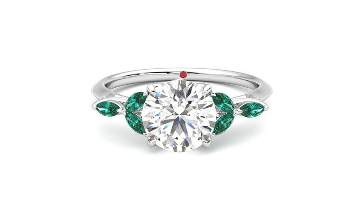 Taylor & Hart Tamora Round Engagement Ring 360 degree image 29