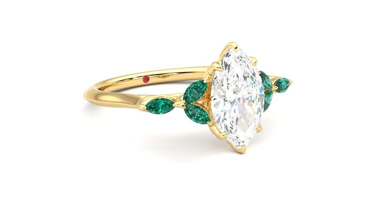 Taylor & Hart Tamora Marquise Engagement Ring 360 degree image 5