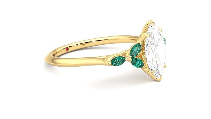 Taylor & Hart Tamora Marquise Engagement Ring 360 degree image 7