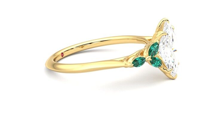 Taylor & Hart Tamora Marquise Engagement Ring 360 degree image 8