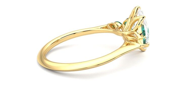 Taylor & Hart Tamora Marquise Engagement Ring 360 degree image 11