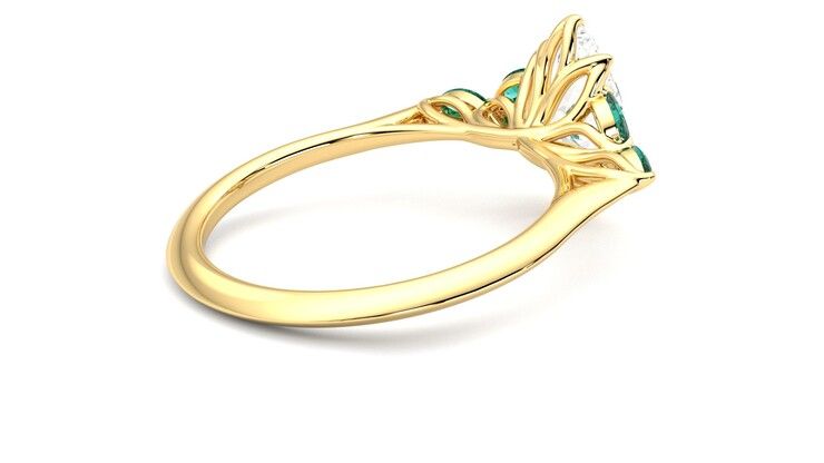 Taylor & Hart Tamora Marquise Engagement Ring 360 degree image 12