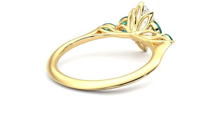 Taylor & Hart Tamora Marquise Engagement Ring 360 degree image 13