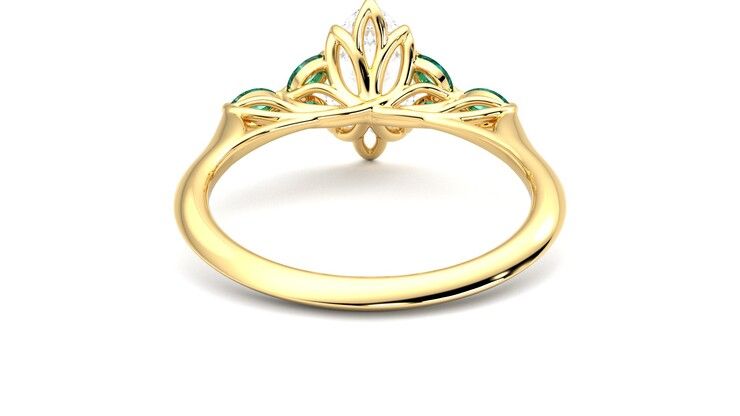 Taylor & Hart Tamora Marquise Engagement Ring 360 degree image 15