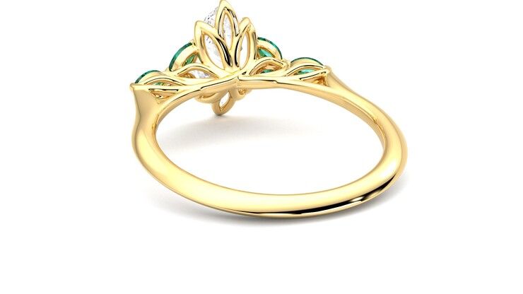 Taylor & Hart Tamora Marquise Engagement Ring 360 degree image 16
