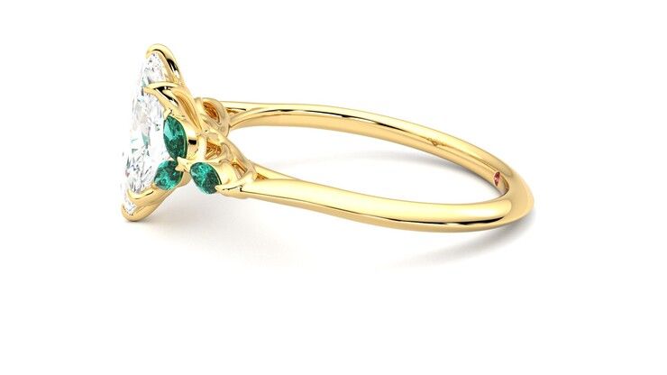 Taylor & Hart Tamora Marquise Engagement Ring 360 degree image 21