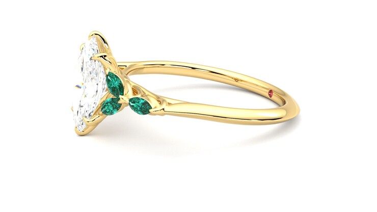 Taylor & Hart Tamora Marquise Engagement Ring 360 degree image 22