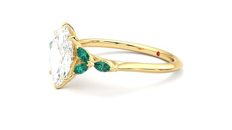 Taylor & Hart Tamora Marquise Engagement Ring 360 degree image 23