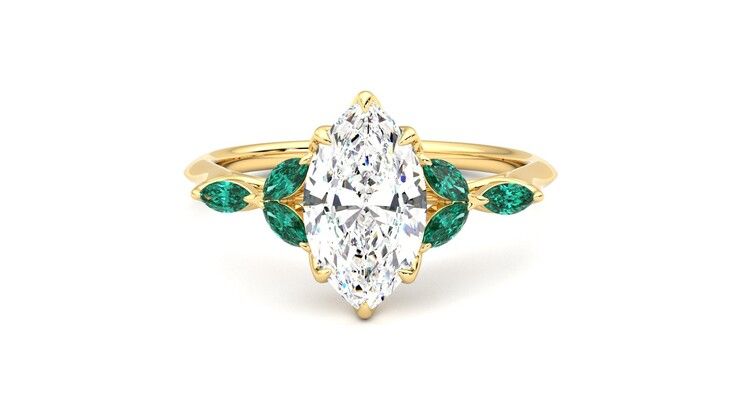 Taylor & Hart Tamora Marquise Engagement Ring 360 degree image 29