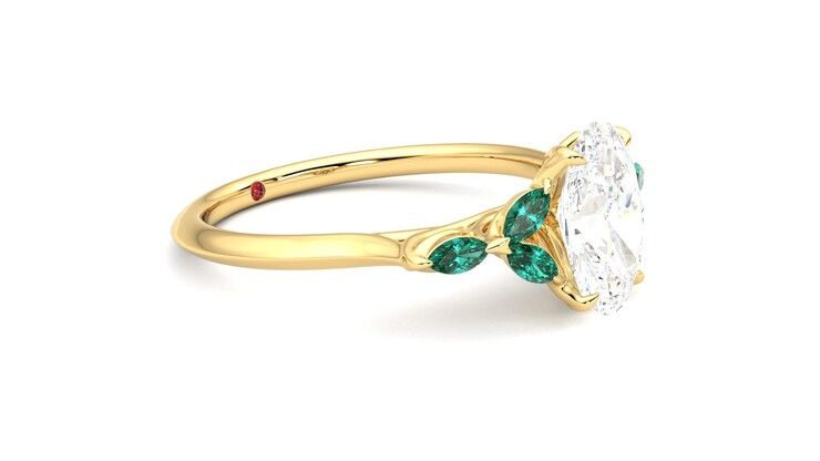 Taylor & Hart Tamora Oval Engagement Ring 360 degree image 7