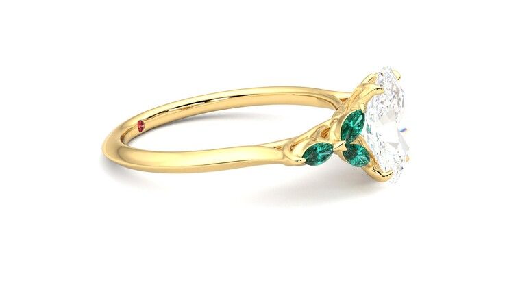 Taylor & Hart Tamora Oval Engagement Ring 360 degree image 8