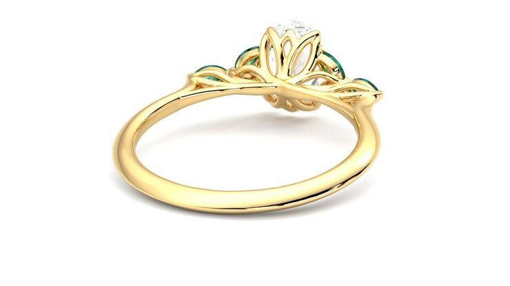 Taylor & Hart Tamora Oval Engagement Ring 360 degree image 14
