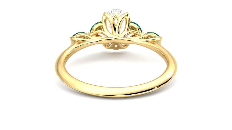 Taylor & Hart Tamora Oval Engagement Ring 360 degree image 15