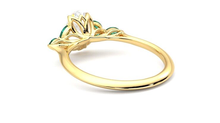 Taylor & Hart Tamora Oval Engagement Ring 360 degree image 17